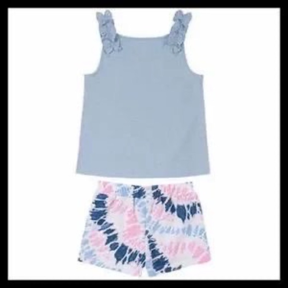 LUCKY BRAND Blue Tie Dye Girls
2 Piece Shorts Set - Picture 7 of 7